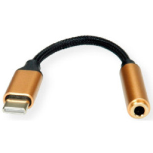 Roline GOLD adapter USB-C - 3.5mm audio, M/F, 0.13m